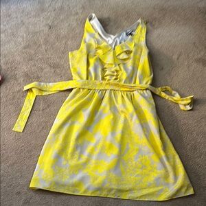 Express Yellow Sleeveless V-neck Sundress Casual
